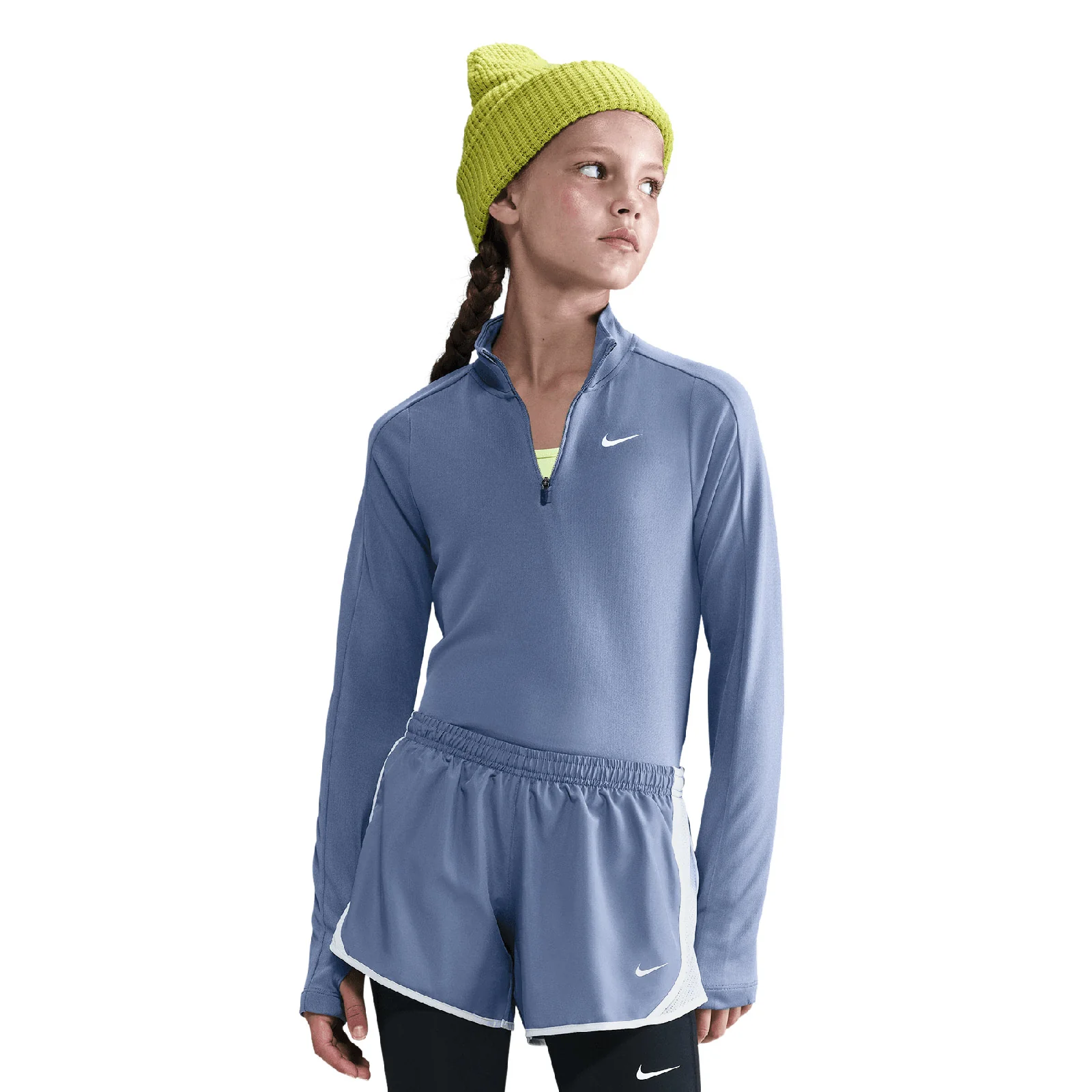 Nike Girls Dri-FIT Long-Sleeve Half-Zip Top