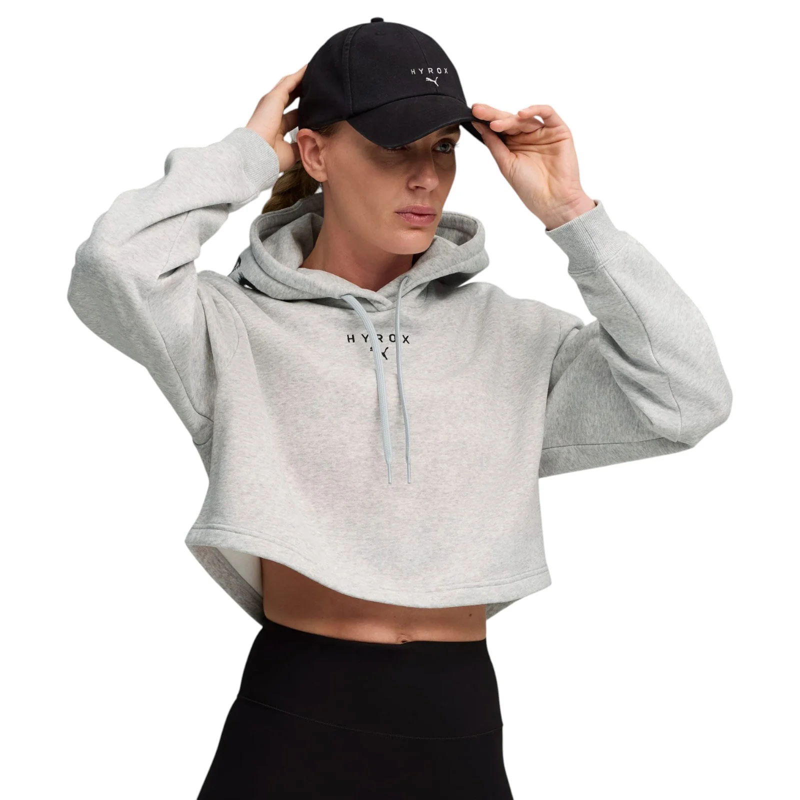 Puma W HYROX HEAVYWEIGHT Hoodie Grey