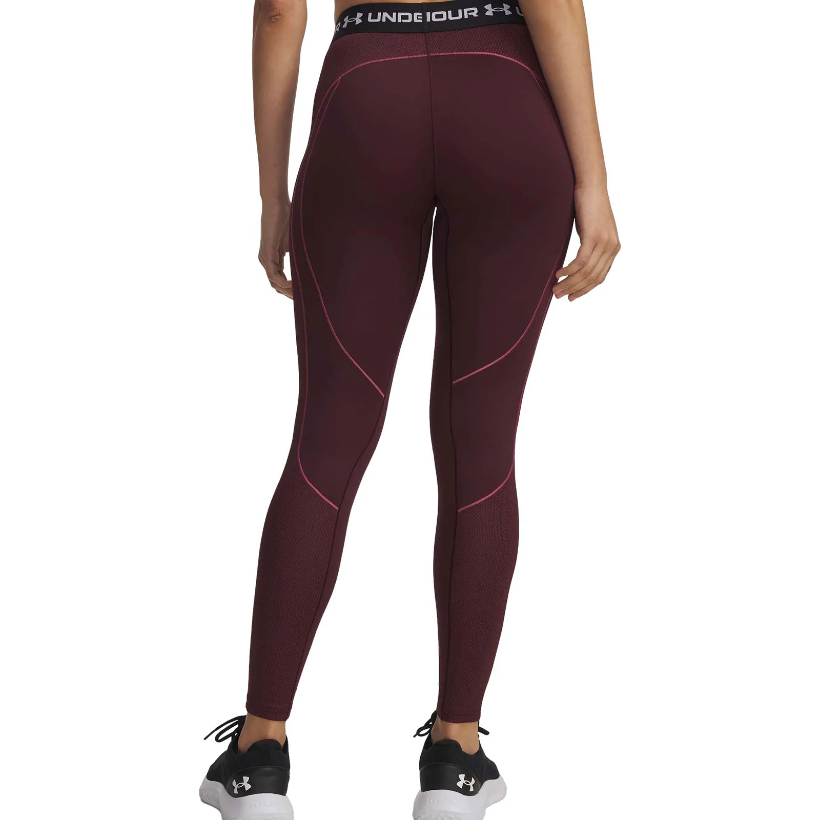 UA Wms ColdGear Novelty Legging Maroon