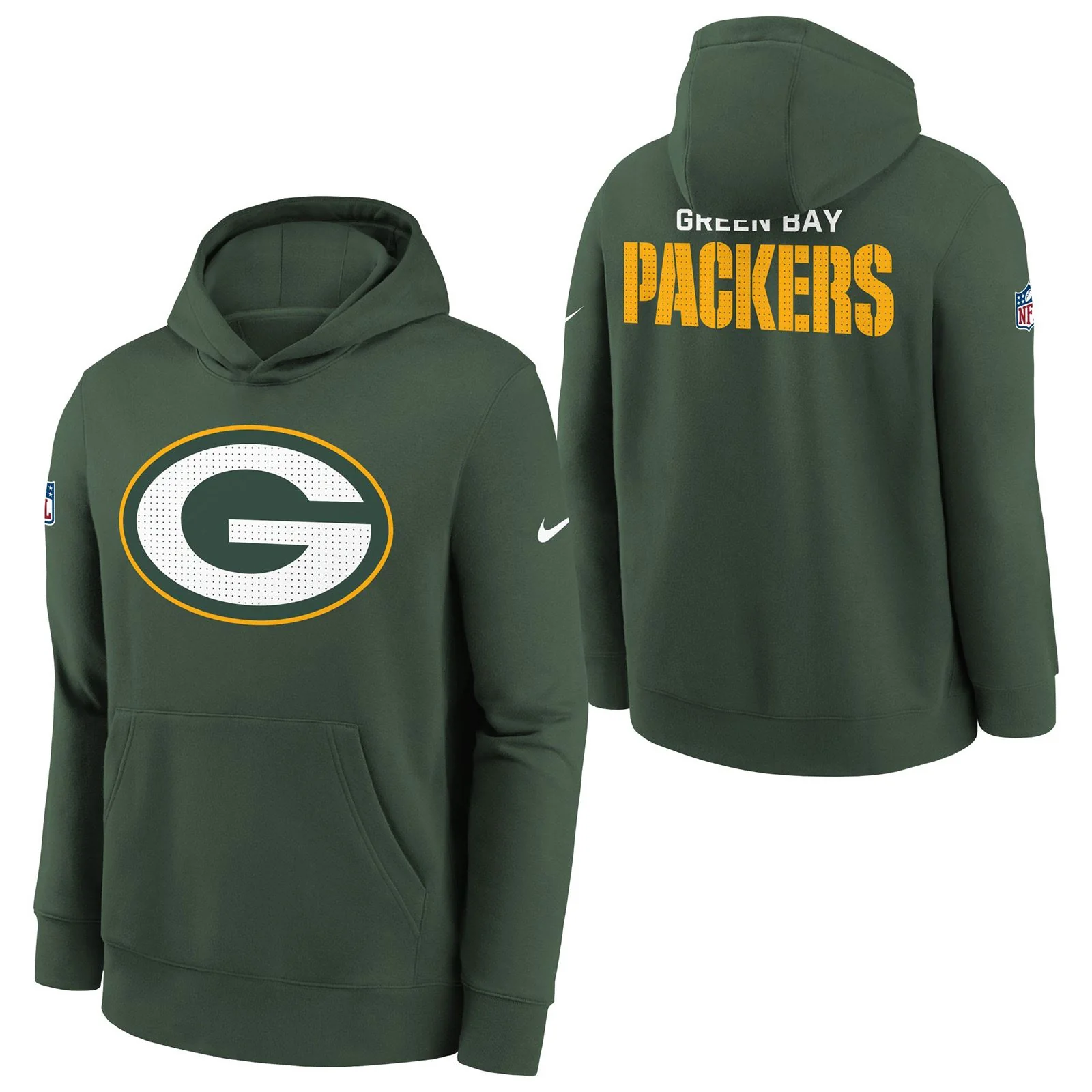14452-nike-packers-fleece-kids-hoodie-green-3.webp Nike Packers Fleece Kids Hoodie - Green