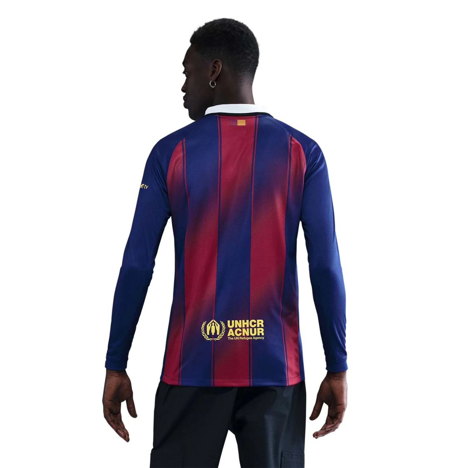 Nike FC Barcelona 2025/26 Stadium Home Mens Dri-FIT Soccer Replica Long-Sleeve Jersey