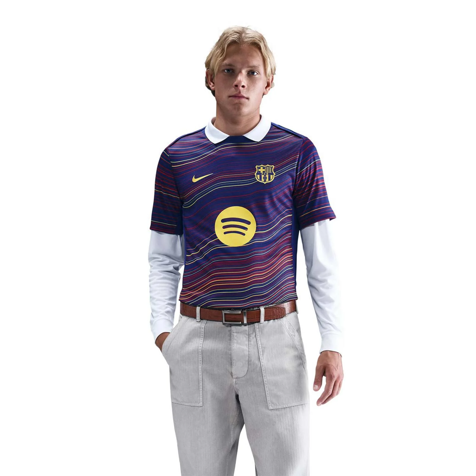 Nike FC Barcelona Academy Pro Home Mens Dri-FIT Soccer Pre-Match Short-Sleeve Top