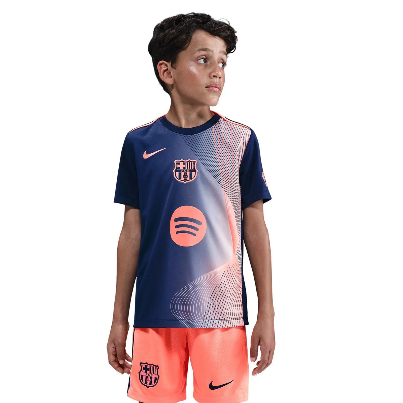 Nike FC Barcelona Academy Pro Third Big Kids Dri-FIT Soccer Pre-Match Top