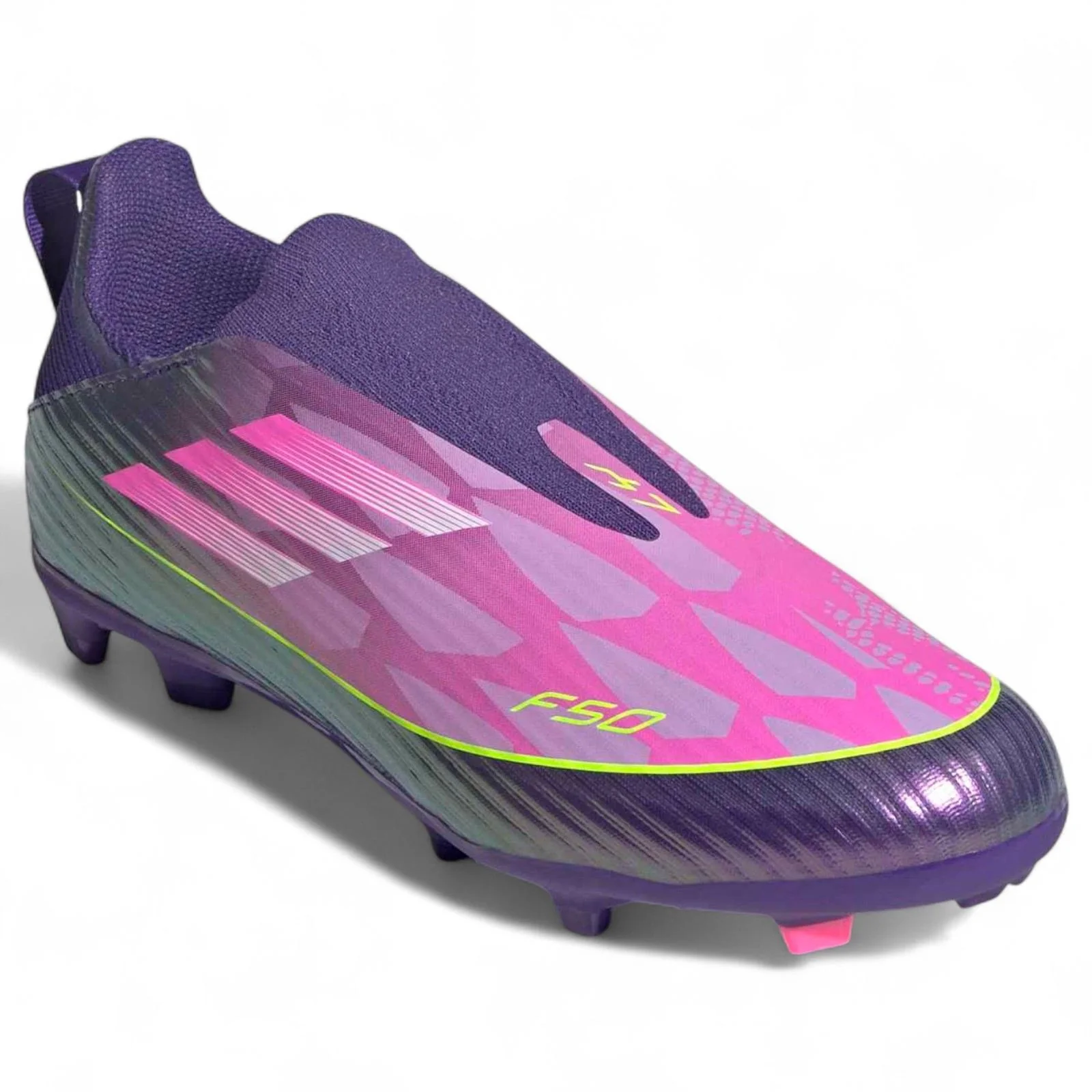 1486-adidas-f50-league-laceless-kids-firm-ground-football-boots-7.webp adidas F50 League Laceless Kids Firm Ground Football Boots