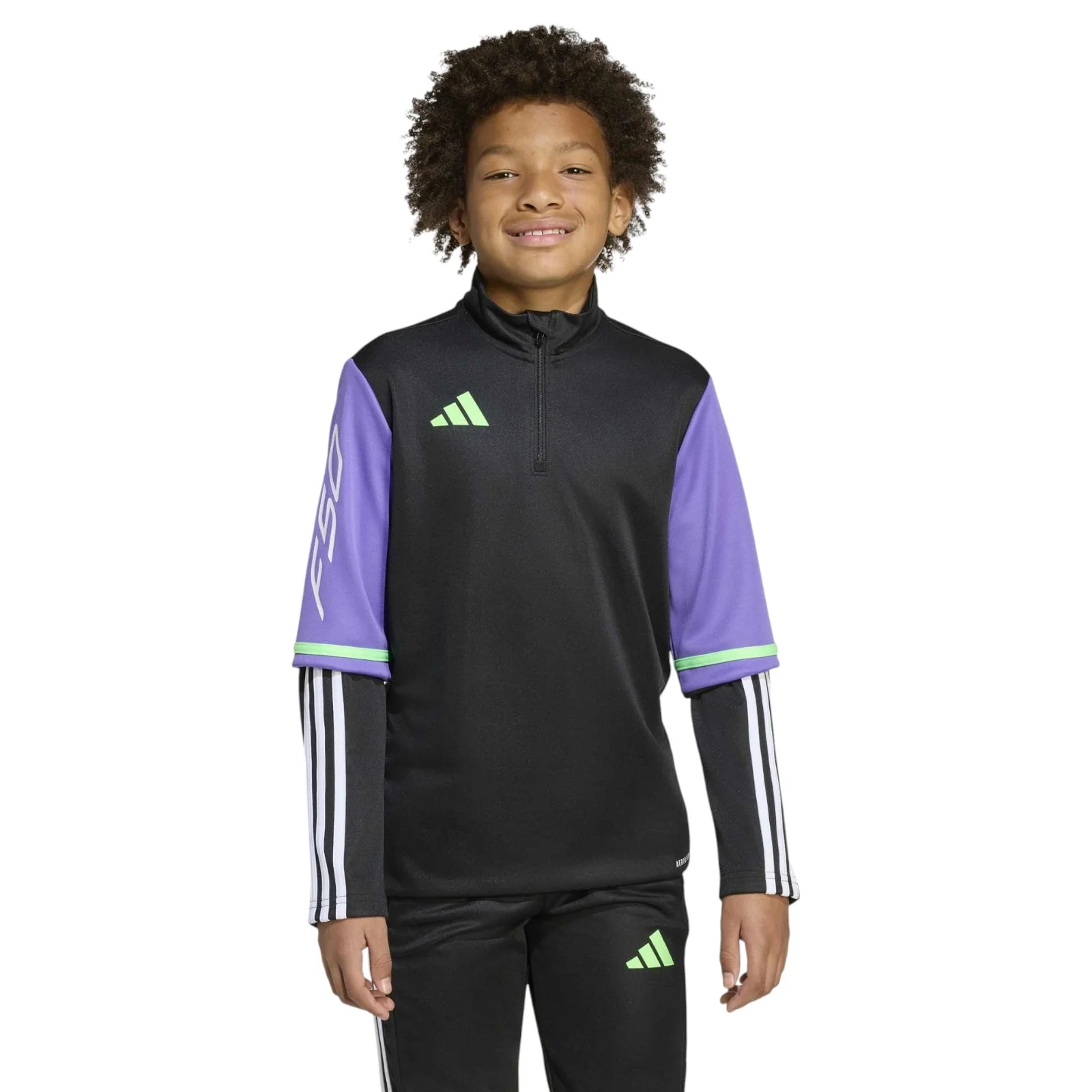adidas F50 TR TOP Boys HZip Black