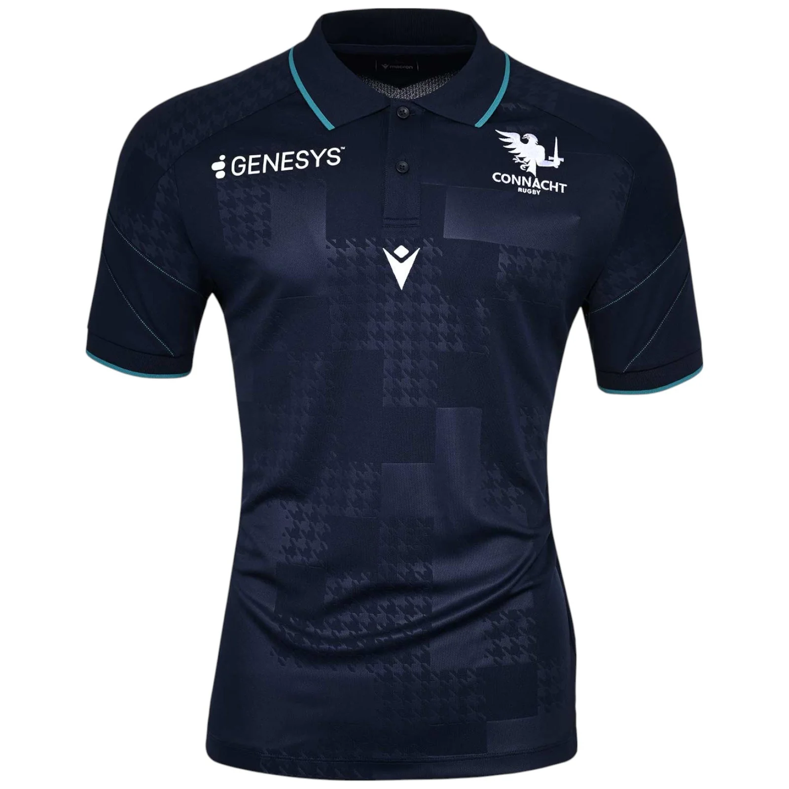 Macron Connacht Rugby 2025/26 Mens SS Travel Polo Shirt