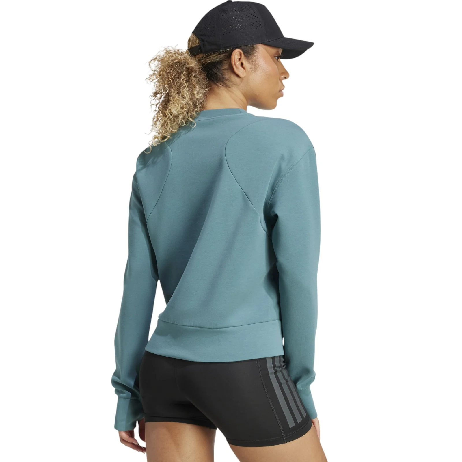 adidas D4T Womens Loose-Fit Fleece Crew Sweatshirt