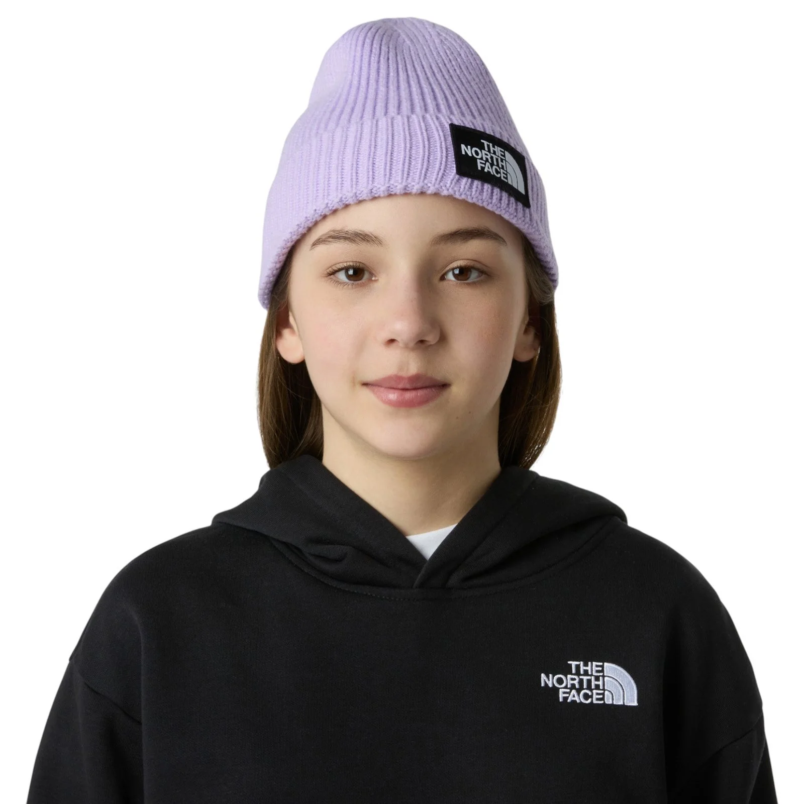 The North Face Logo Box Cuffed Kids Beanie