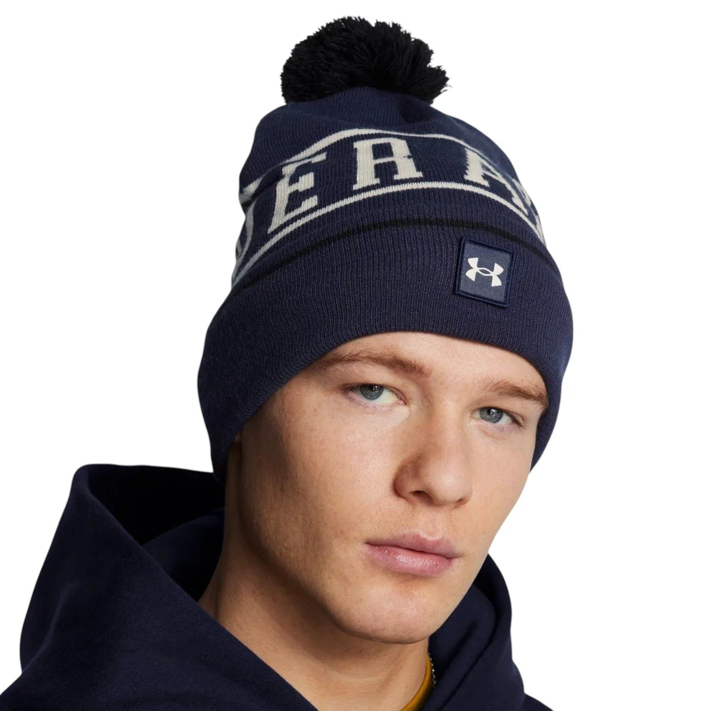 18076-under-armour-halftime-adults-light-knit-pom-beanie-hat-2.webp Under Armour Halftime Adults Light knit Pom Beanie Hat