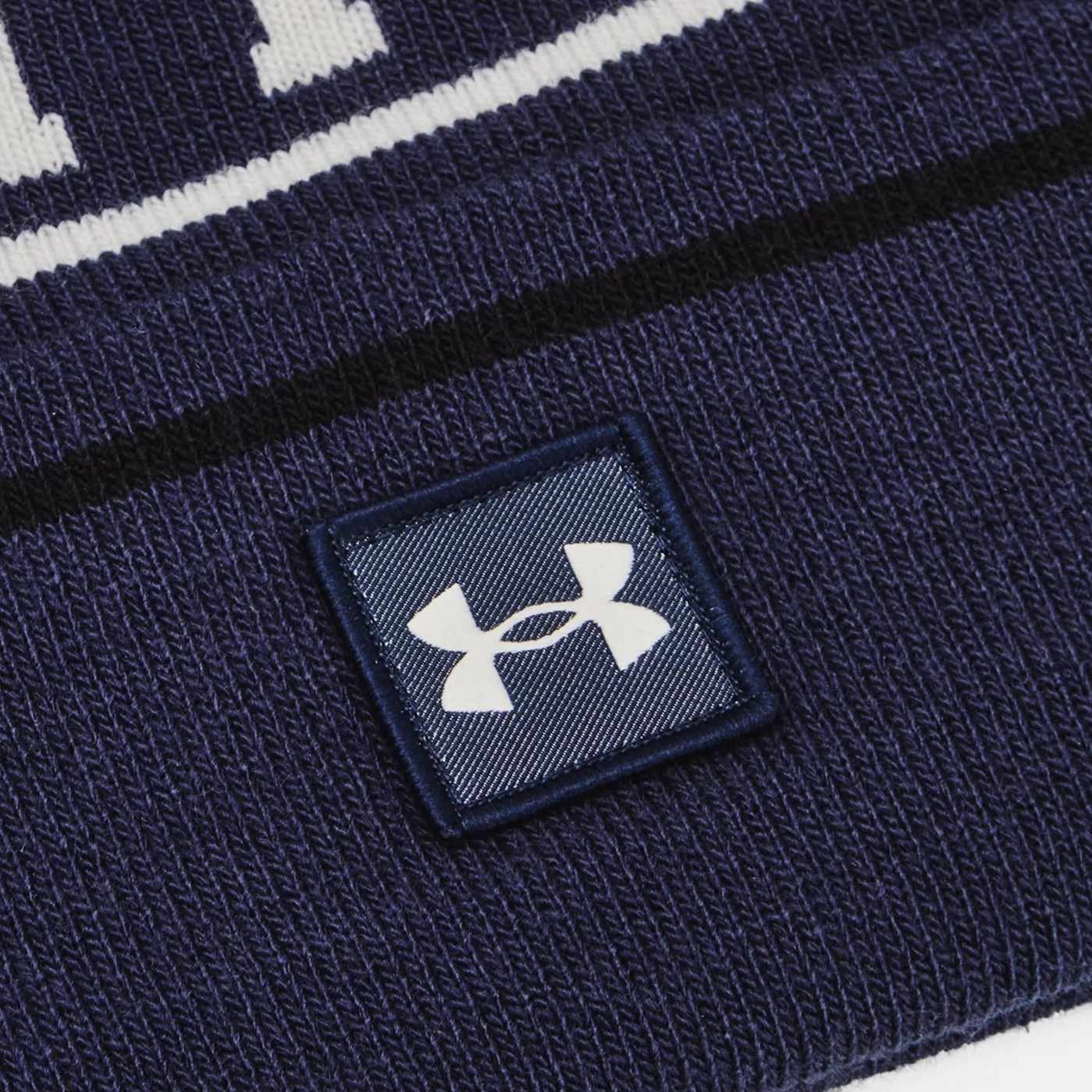 18076-under-armour-halftime-adults-light-knit-pom-beanie-hat-3.jpg Under Armour Halftime Adults Light knit Pom Beanie Hat