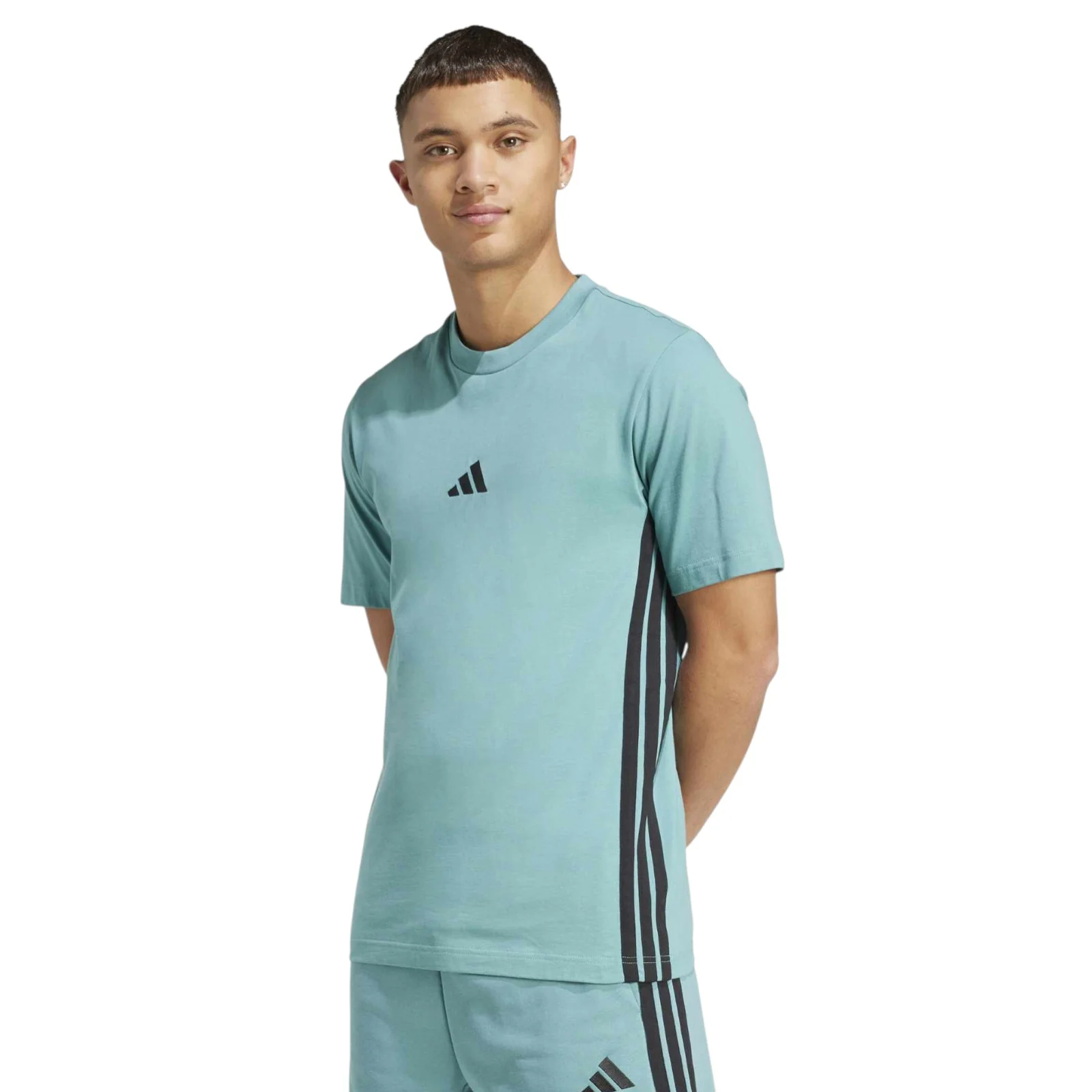 adidas Essentials 3-Stripes Single Mens Jersey T-Shirt