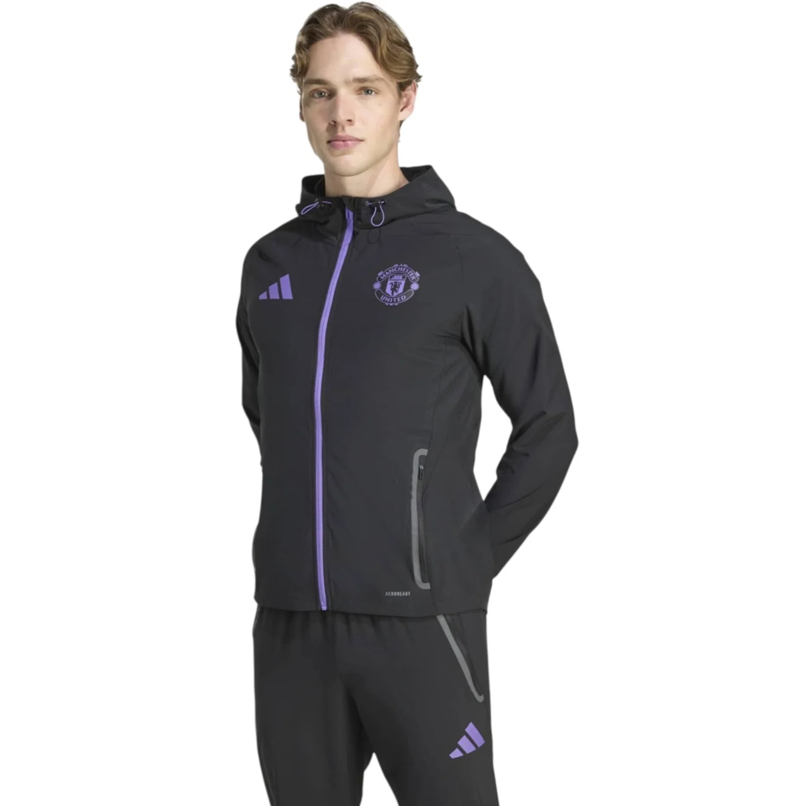 adidas Manchester Utd Football 2025/26 Adults Travel Jacket