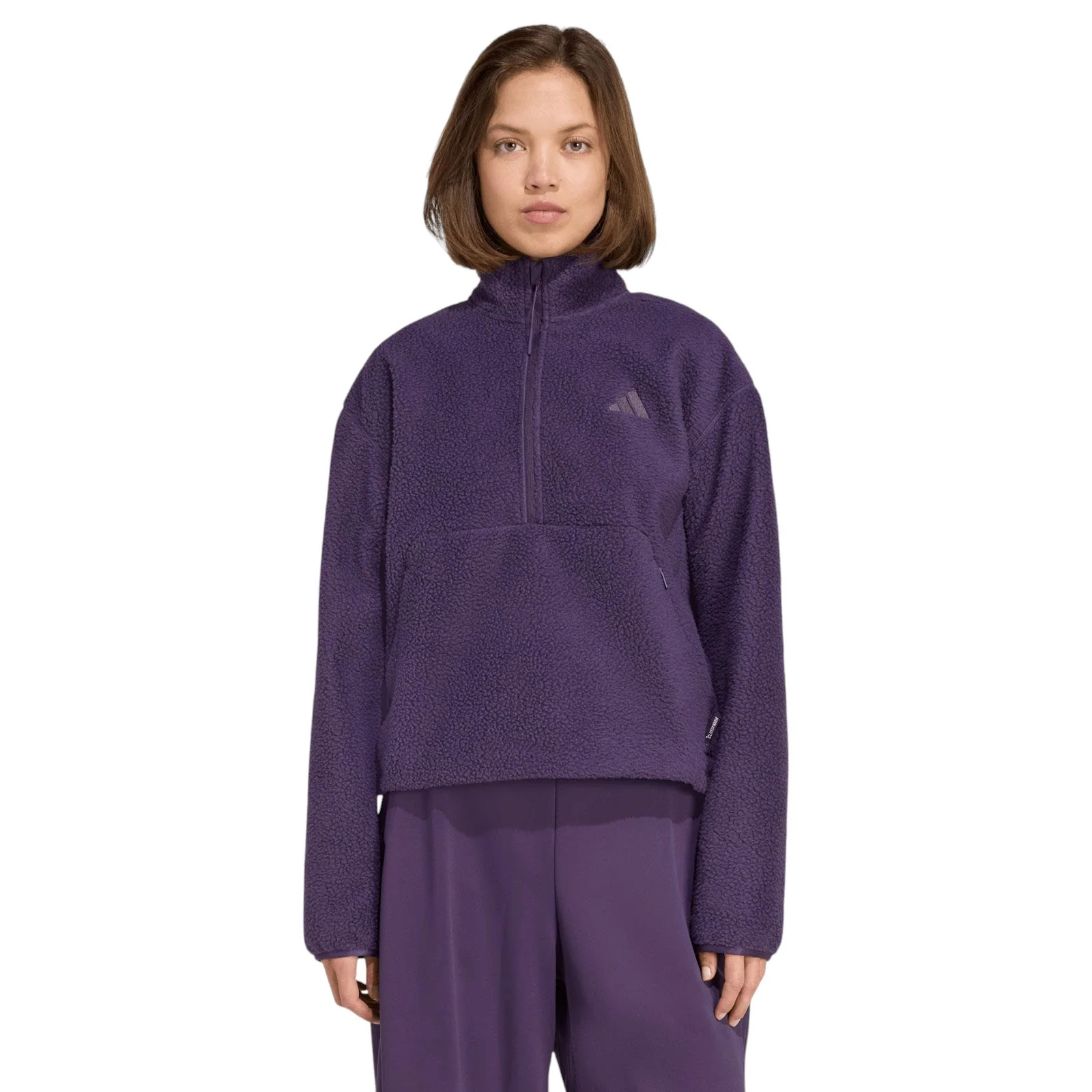 adidas City Tech High Pile Womens Half-Zip Fleece Jacket