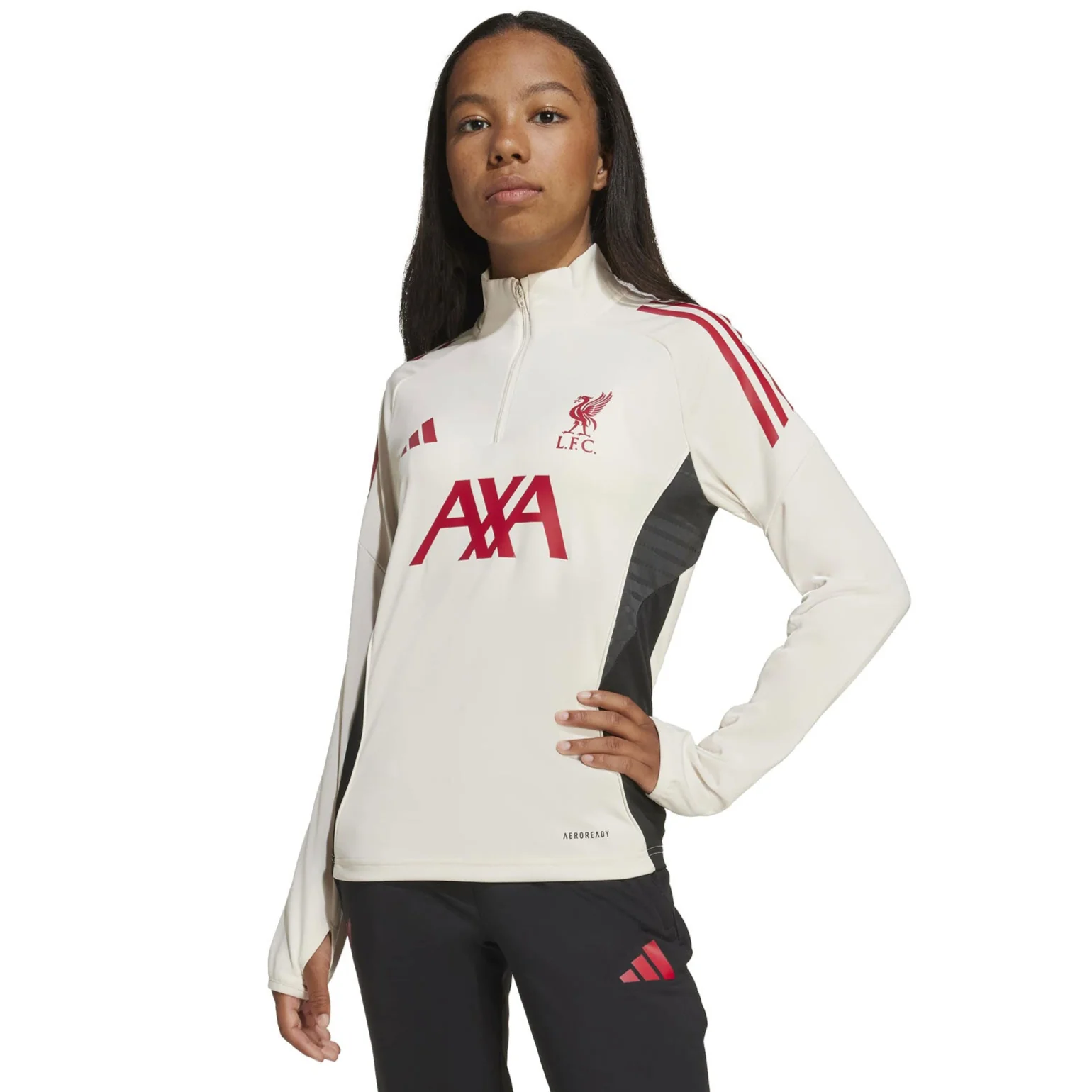 adidas Liverpool Football 2025/26 Kids Half-Zip Training Top