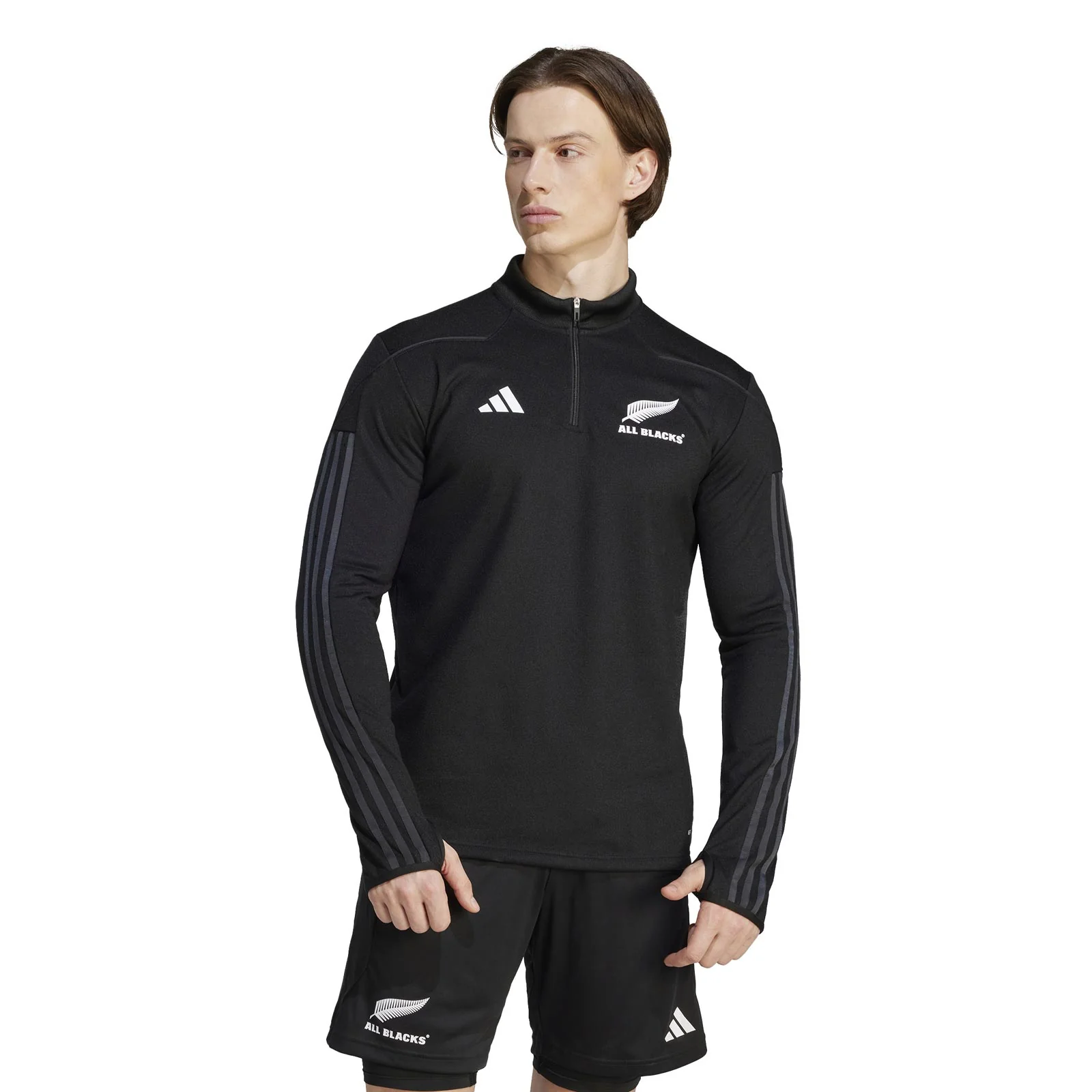 adidas All Blacks Rugby AEROREADY Warming Long Sleeve Fleece Top