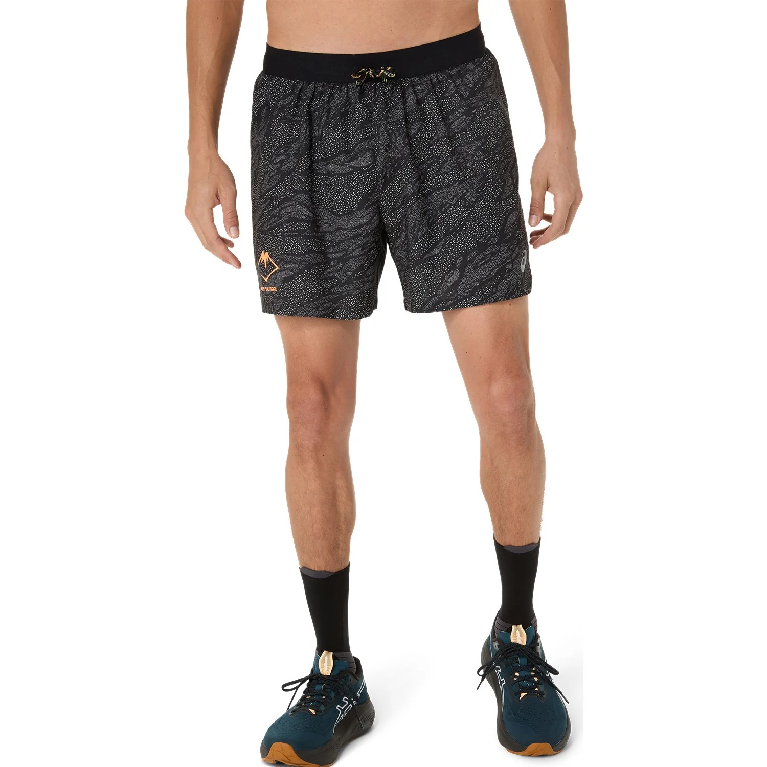 Asics Fujitrail AOP 5in Mens Short Black