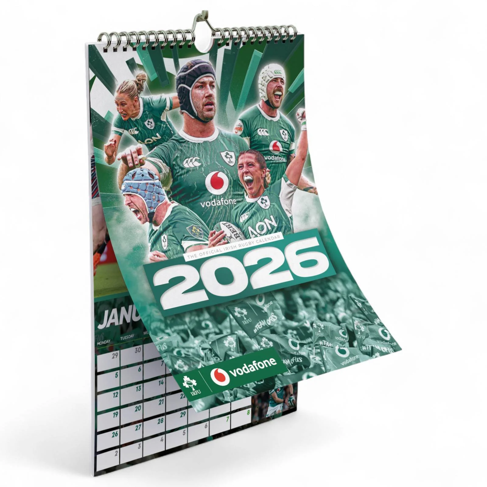DBA Official IRFU Ireland Rugby A3 2026 Wall Calendar