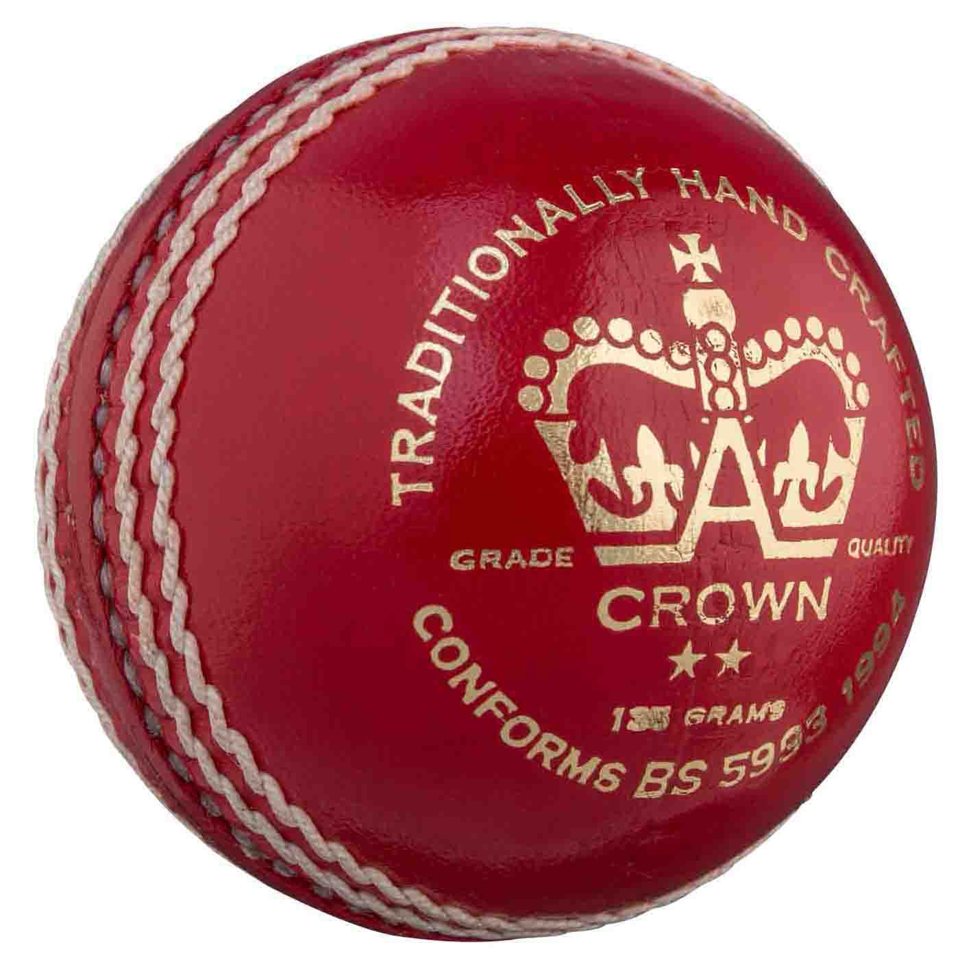 Grays Crown 2 Star Cricket Ball 156g Red