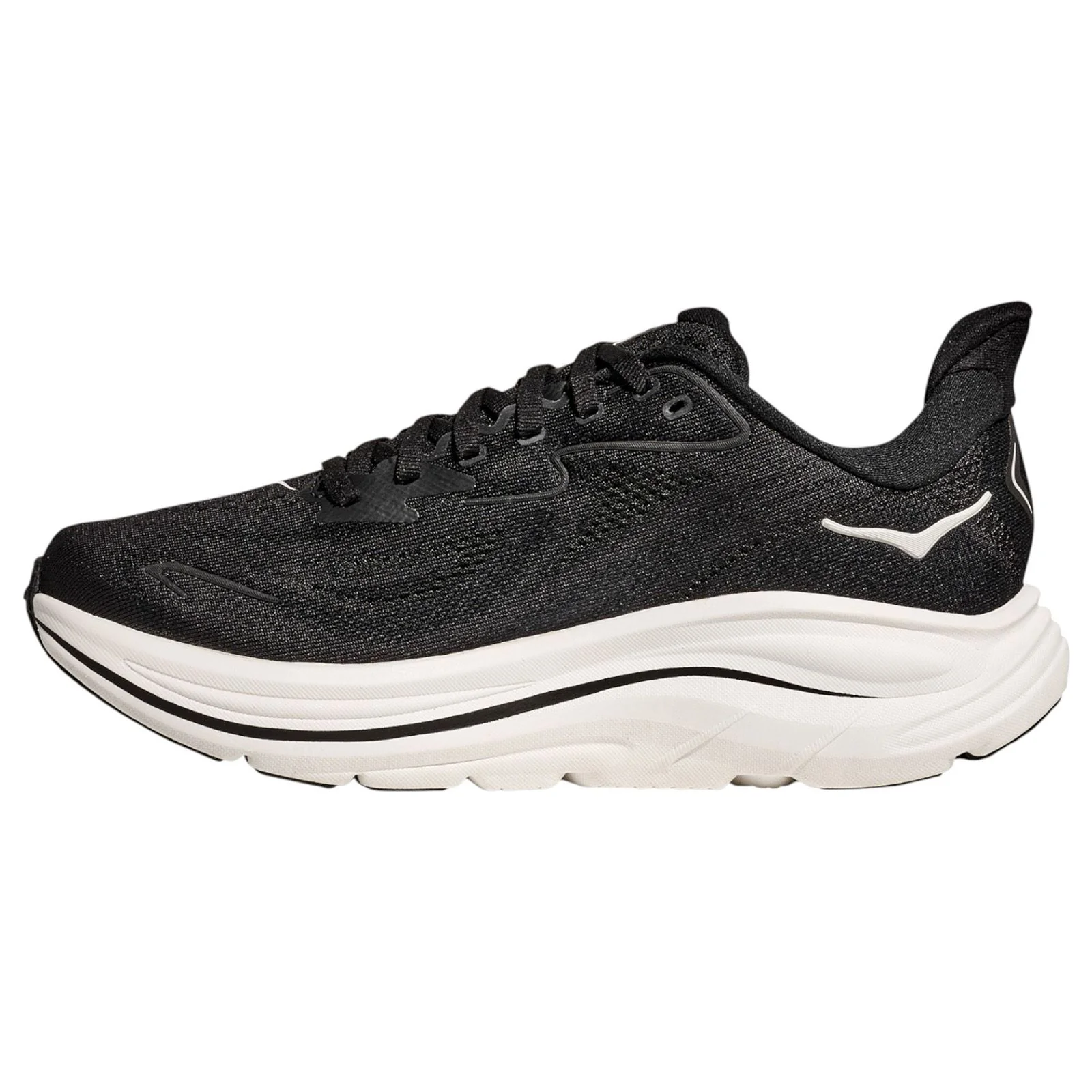 HOKA Mens CLIFTON 10 Wide Black/White