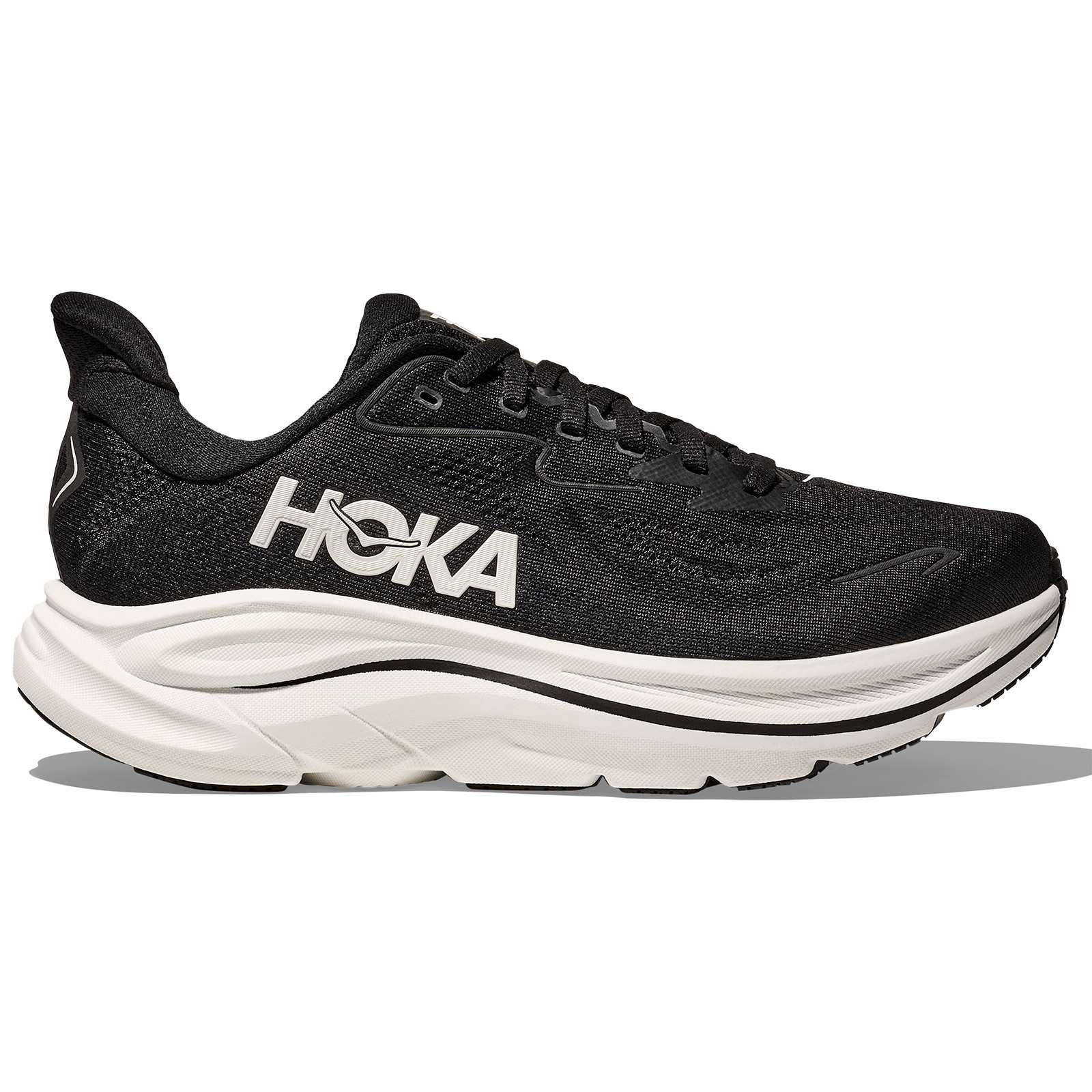 HOKA Womens CLIFTON 10 WF Black/White