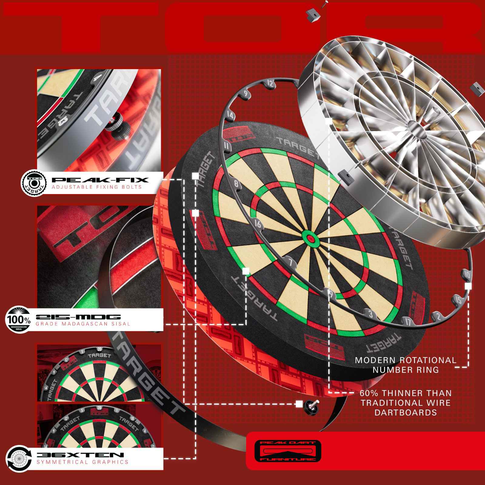 Target Darts WDF Approved TOR Dartboard