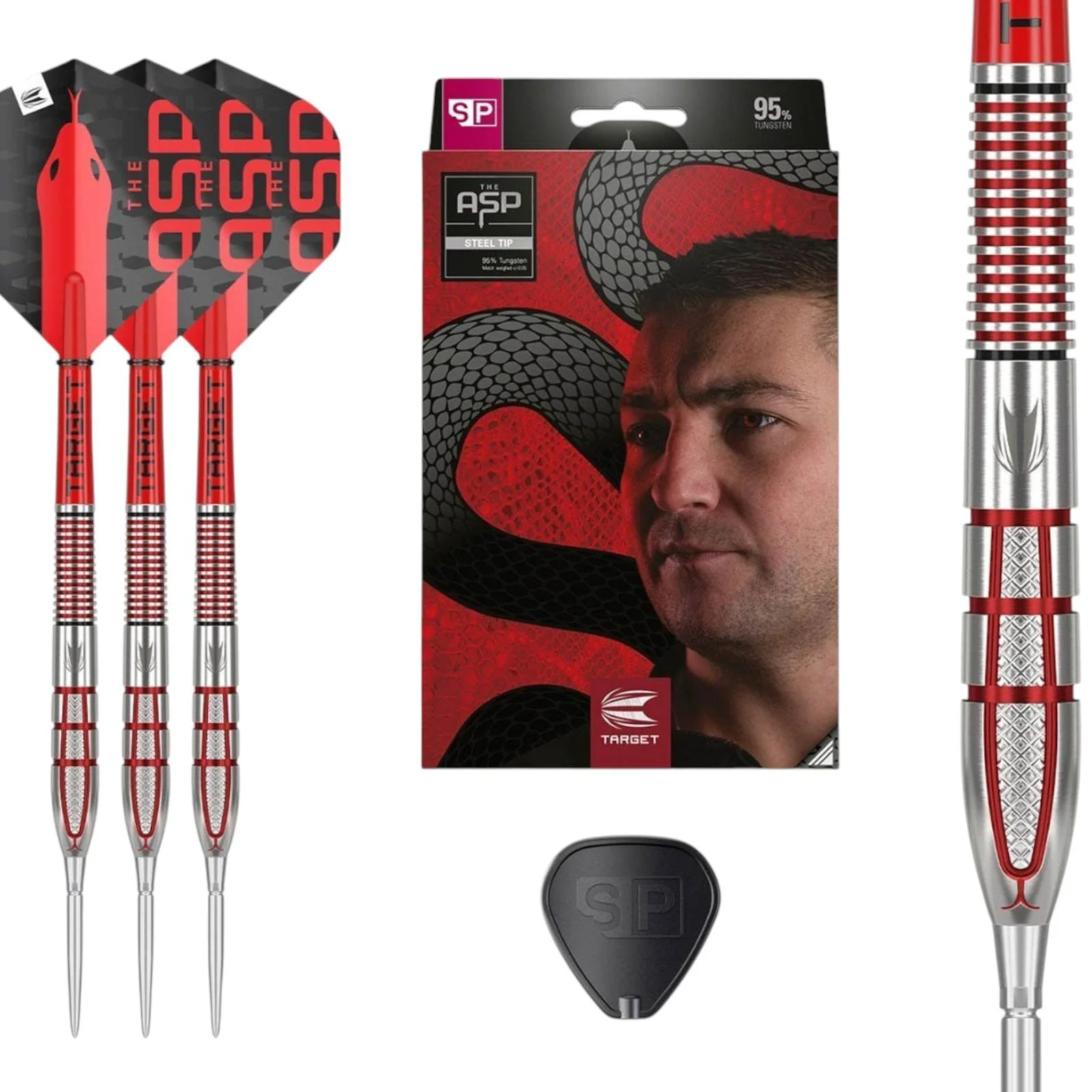 Target Darts Nathan Aspinall 'The Asp' Generation 2 95% Tungsten 24g Dart Set